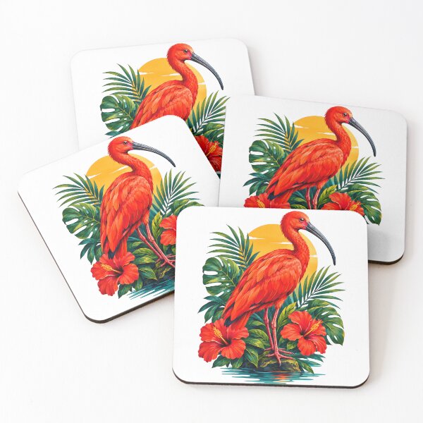 Item preview, Scarlet Ibis Red Ibis – Tropical Bird Nature Sunset designed and sold by MR-HOOBY.