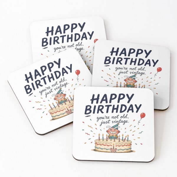 Item preview, Funny Vintage Birthday Cake Illustration Happy Birthday Humor T-Shirt designed and sold by Celebrate & Sparkle.
