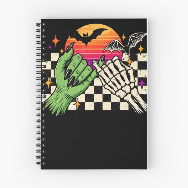 Item preview, Witch and Skeleton Pinky Promise Halloween Retro Gothic designed and sold by AddieBlu.