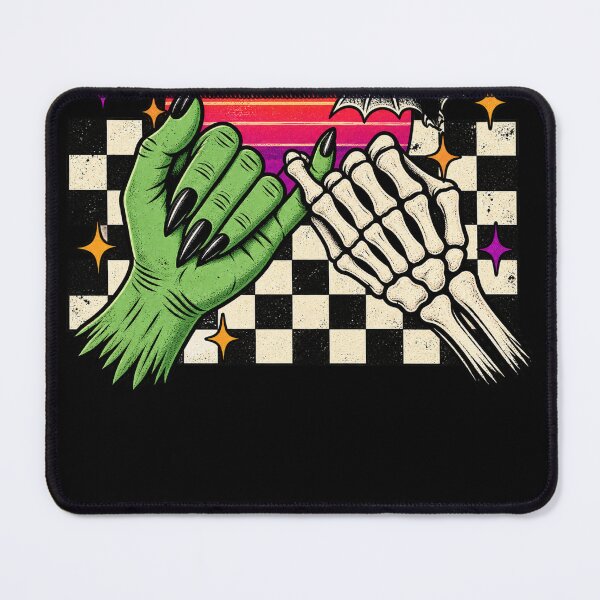 Item preview, Witch and Skeleton Pinky Promise Halloween Retro Gothic designed and sold by AddieBlu.