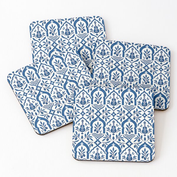 Item preview, Andalusian Blue Tile Pattern - Spanish Decor Mediterranean Home Decor designed and sold by PrintGo26.