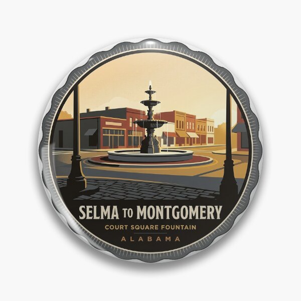 Item preview, Court Square Fountain Selma to Montgomery Trail Sticker designed and sold by DetourDgn.