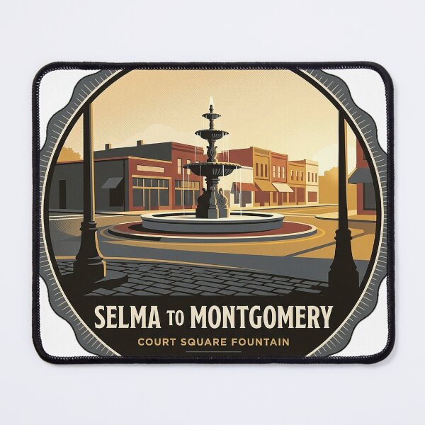 Item preview, Court Square Fountain Selma to Montgomery Trail Sticker designed and sold by DetourDgn.