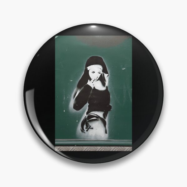 Item preview, Nun Banksy Stencil Style Urban Graffiti designed and sold by endlerwlmarcoul.