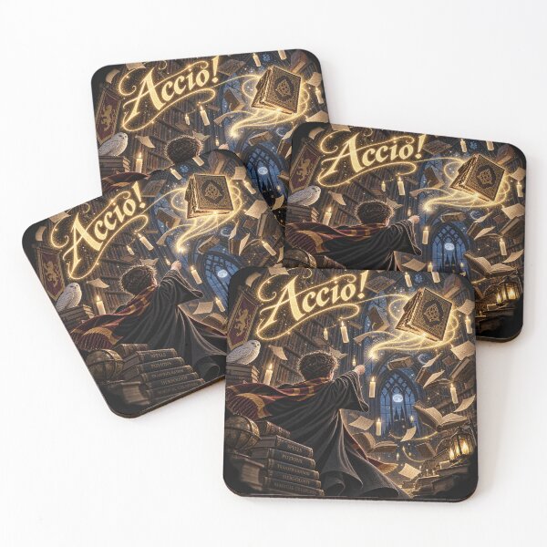 Item preview, Accio Magic Spell – Wizard in the Enchanted Library designed and sold by Lumvero.