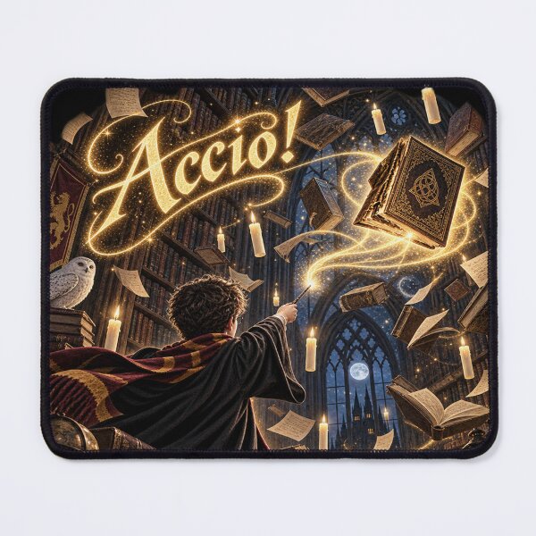 Item preview, Accio Magic Spell – Wizard in the Enchanted Library designed and sold by Lumvero.