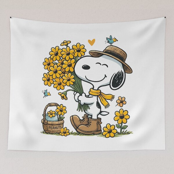 Item preview, Cute Snoopy Yellow Flowers designed and sold by Ruwan66333.
