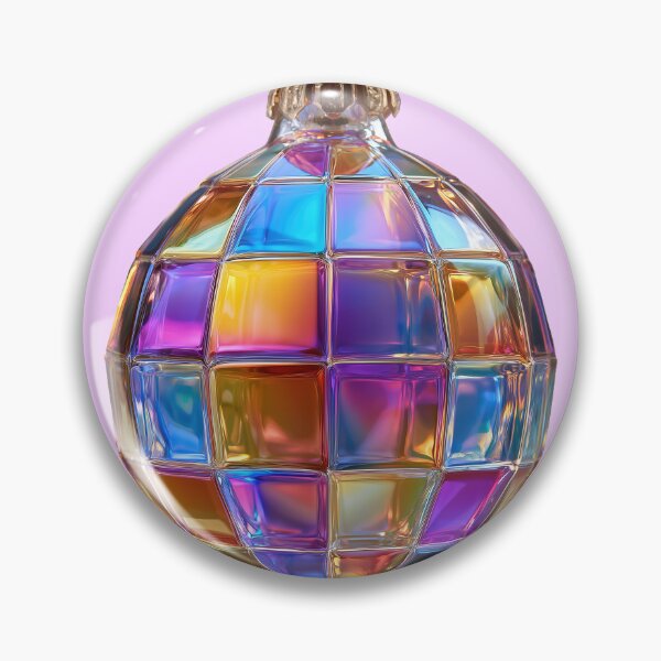 Item preview, Iridescent Disco Ball Christmas Ornament Art designed and sold by colorful-white.