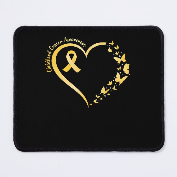 Item preview, Gold Childhood Cancer Awareness Butterfly Heart Women Kids designed and sold by snailslowdance.