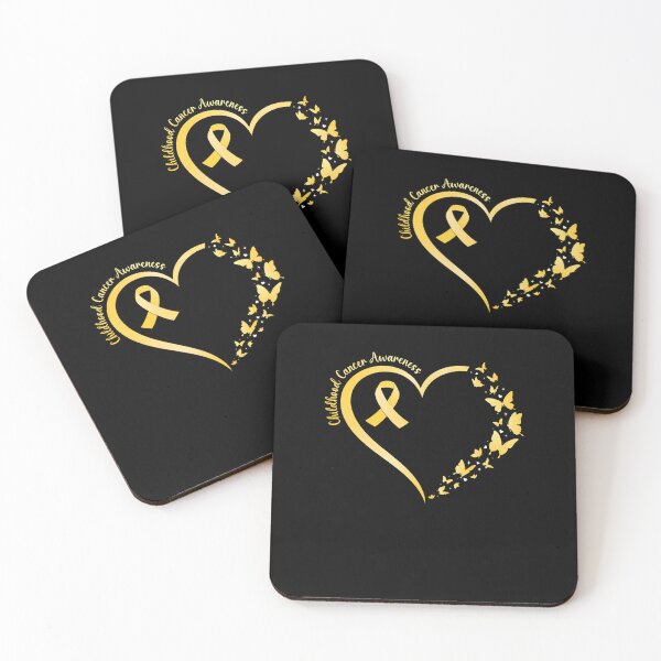 Item preview, Gold Childhood Cancer Awareness Butterfly Heart Women Kids designed and sold by snailslowdance.