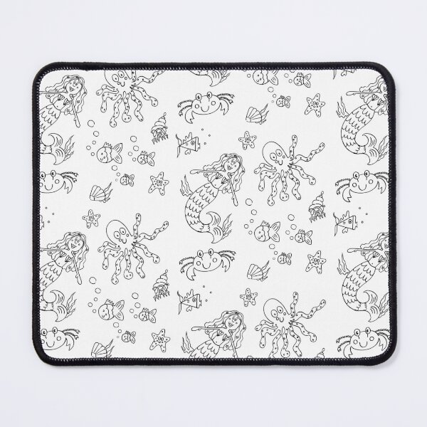 Item preview, Sea Life Marine Under the Sea - Black Line designed and sold by Helen McCartney Designs.