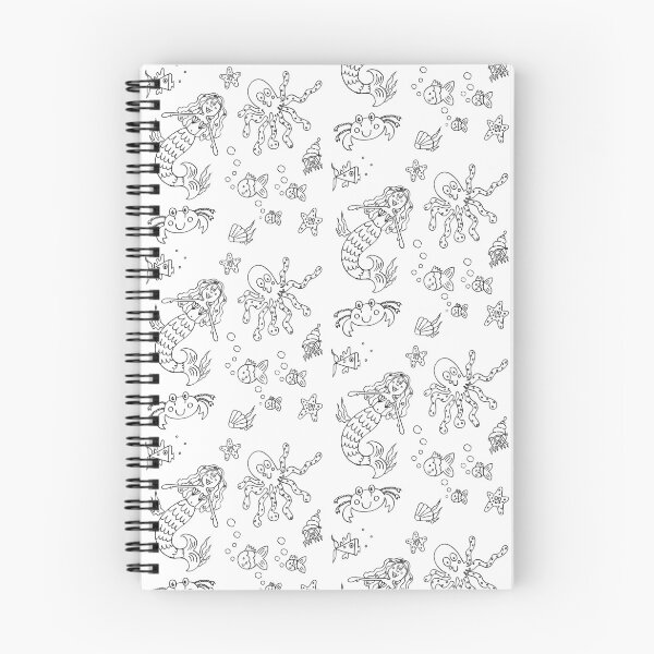 Item preview, Sea Life Marine Under the Sea - Black Line designed and sold by Helen McCartney Designs.