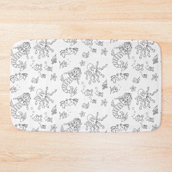Item preview, Sea Life Marine Under the Sea - Black Line designed and sold by Helen McCartney Designs.