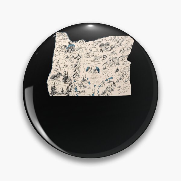 Item preview, Oregon Vintage Picture Map designed and sold by dxvulisa.
