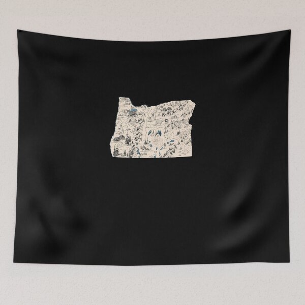 Item preview, Oregon Vintage Picture Map designed and sold by dxvulisa.