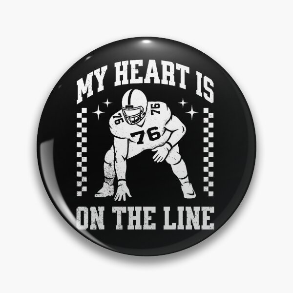 Item preview, My Heart Is On The Line Football 76 designed and sold by snailslowdance.