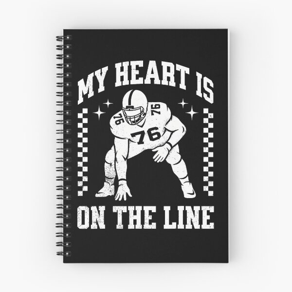 Item preview, My Heart Is On The Line Football 76 designed and sold by snailslowdance.