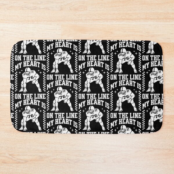 Item preview, My Heart Is On The Line Football 76 designed and sold by snailslowdance.