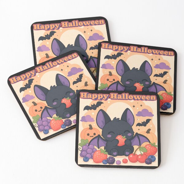 Item preview, Happy Halloween Cute Fruit Bat designed and sold by tellia-kallisto.