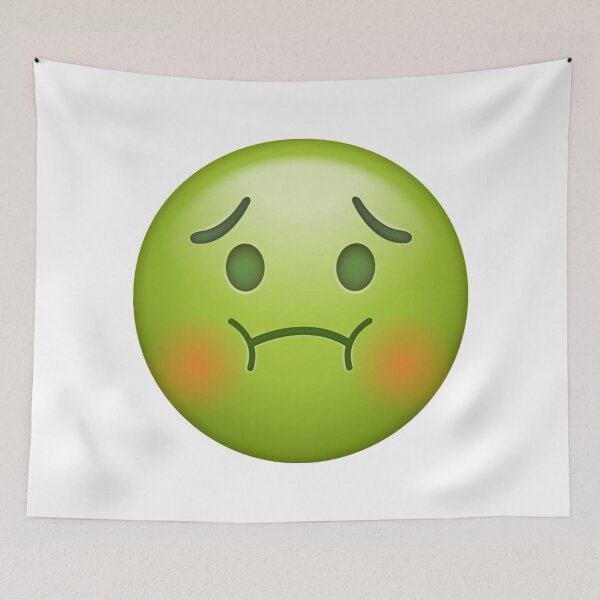 Item preview, Cute Green Nausea Feeling Unwell Emoji designed and sold by Tom-Riley.