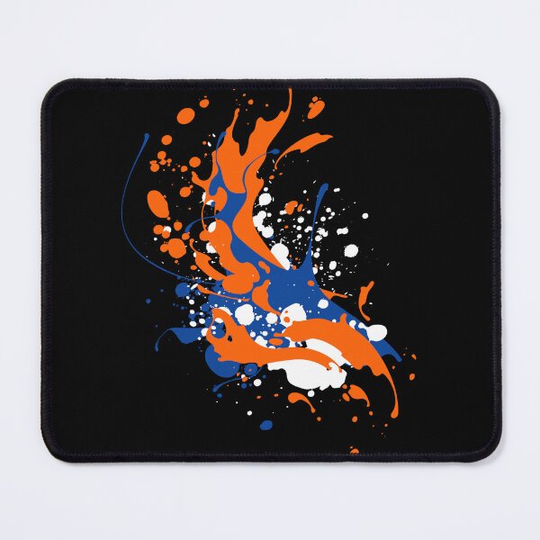 Item preview, Dynamic Orange and Blue Paint Splatter - Abstract Liquid Splash Art designed and sold by Elite Wall Art.