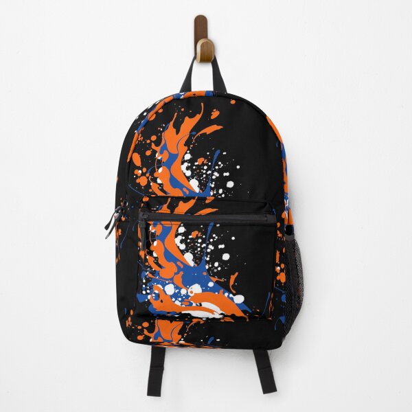 Item preview, Dynamic Orange and Blue Paint Splatter - Abstract Liquid Splash Art designed and sold by Elite Wall Art.
