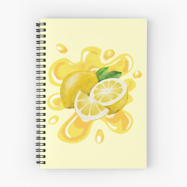 Aperçu de l'œuvre Éclaboussures de jus de citron frais à l'aquarelle Art botanique créée et vendue par HBBS DESIGNS.