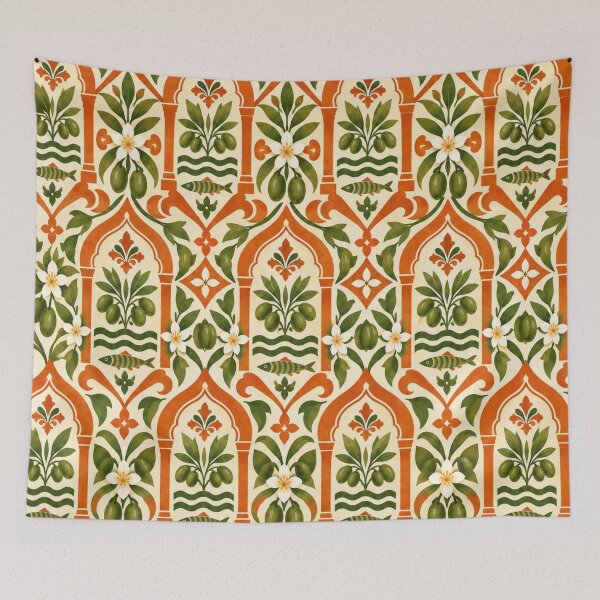 Item preview, Andalusian Olive Garden Pattern – Mediterranean Spanish Home Decor  designed and sold by PrintGo26.