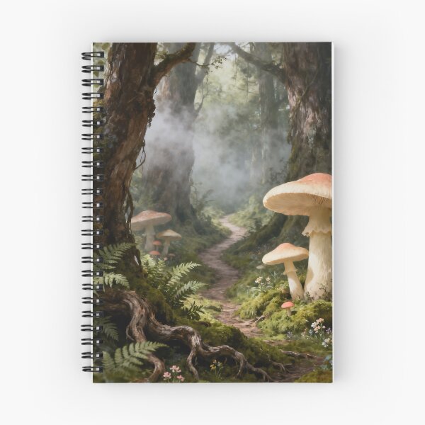 Item preview, Enchanted Mushroom Forest Wall Art, Woodland Fantasy Painting, Magical Forest Decor, Whimsical Nature Print designed and sold by stylishdzign.