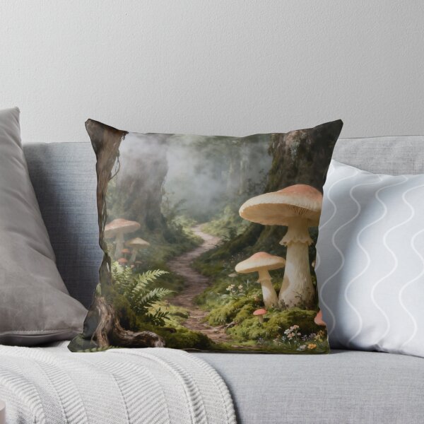 Item preview, Enchanted Mushroom Forest Wall Art, Woodland Fantasy Painting, Magical Forest Decor, Whimsical Nature Print designed and sold by stylishdzign.