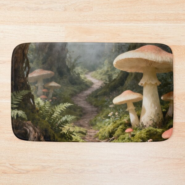 Item preview, Enchanted Mushroom Forest Wall Art, Woodland Fantasy Painting, Magical Forest Decor, Whimsical Nature Print designed and sold by stylishdzign.
