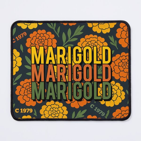 Item preview, Vintage Marigold Retro 1979 Floral Pattern designed and sold by REDCLASH2002.