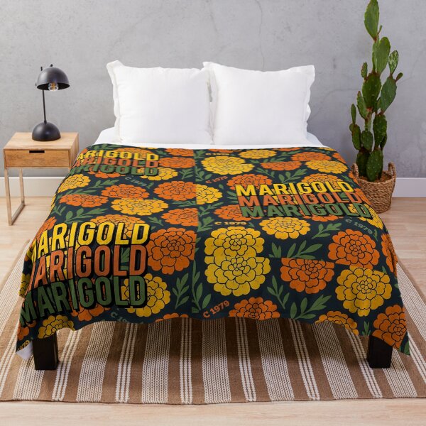 Item preview, Vintage Marigold Retro 1979 Floral Pattern designed and sold by REDCLASH2002.