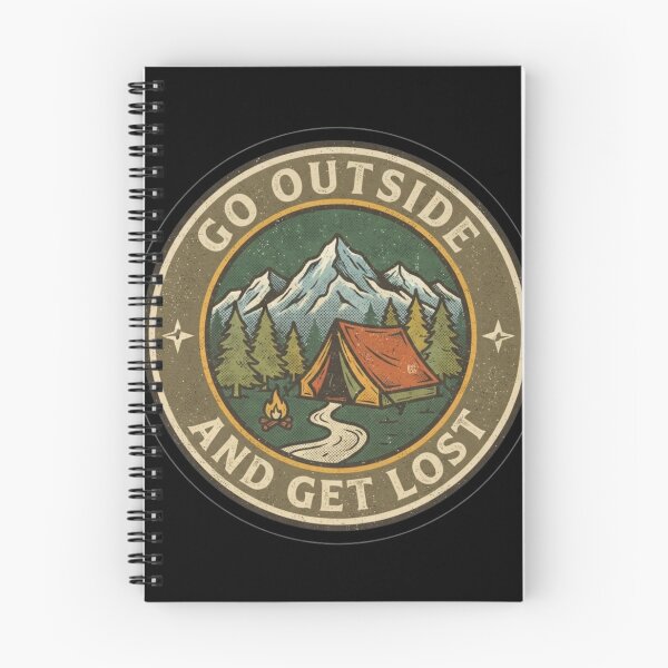 Item preview, Go Outside and Get Lost Vintage Hiking Camping Adventure Badge designed and sold by KreatoLab.