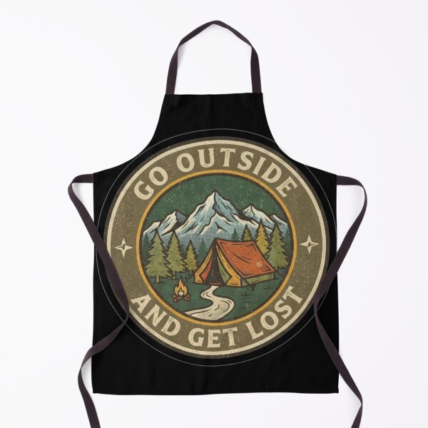 Item preview, Go Outside and Get Lost Vintage Hiking Camping Adventure Badge designed and sold by KreatoLab.