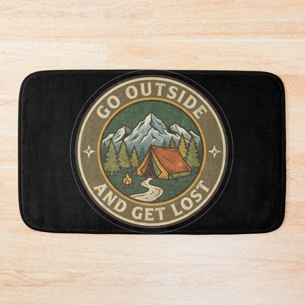 Item preview, Go Outside and Get Lost Vintage Hiking Camping Adventure Badge designed and sold by KreatoLab.