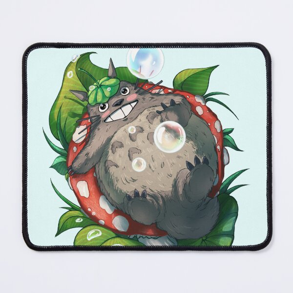 Item preview, Cute Totoro Catches Bubbles on Mushroom designed and sold by Penguin-dreams.