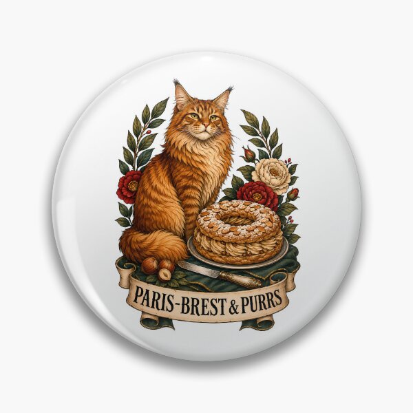 Item preview, Paris Brest Purrs Ginger Maine Coon designed and sold by Old's Cool Cat Studio.