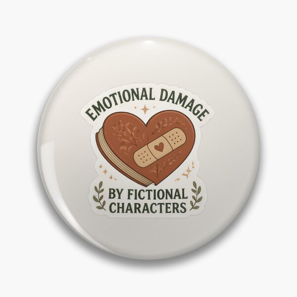 Item preview, Emotional Damage By Fictional Characters - Heart Bookish Quote designed and sold by aysenism.