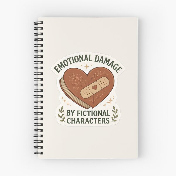 Item preview, Emotional Damage By Fictional Characters - Heart Bookish Quote designed and sold by aysenism.