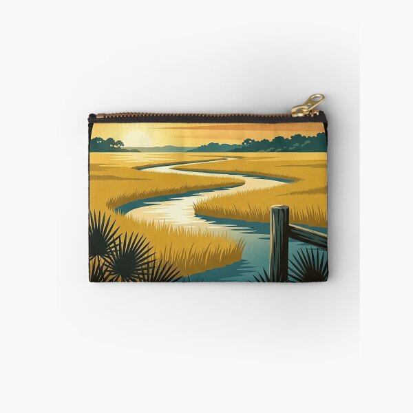 Item preview, Skidaway Island State Park Salt Marsh Vintage Travel Badge Sticker designed and sold by DetourDgn.