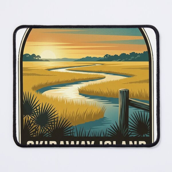 Item preview, Skidaway Island State Park Salt Marsh Vintage Travel Badge Sticker designed and sold by DetourDgn.