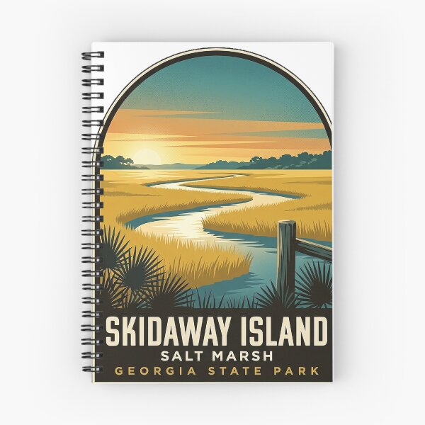 Item preview, Skidaway Island State Park Salt Marsh Vintage Travel Badge Sticker designed and sold by DetourDgn.