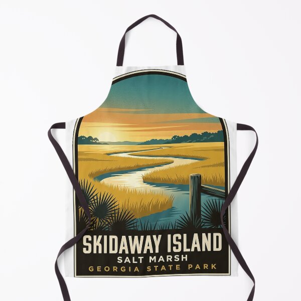 Item preview, Pegatina vintage de viaje al Parque Estatal Skidaway Island, marisma salina. designed and sold by DetourDgn.