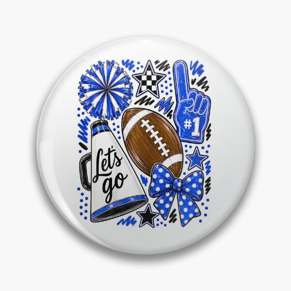 Item preview, Blue Game Day Team High School Football Cheer Mom designed and sold by snailslowdance.