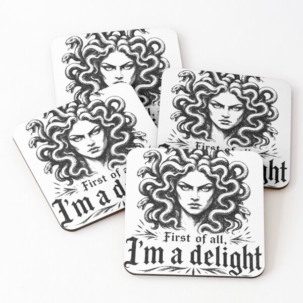 Item preview, First of All I'm A Delight Medusa Sarcastic Humor Feminist designed and sold by Crookedorbit.