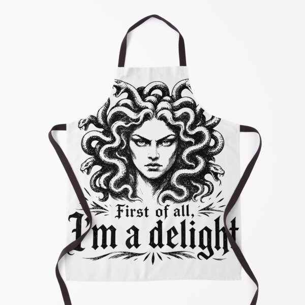 Item preview, First of All I'm A Delight Medusa Sarcastic Humor Feminist designed and sold by Crookedorbit.