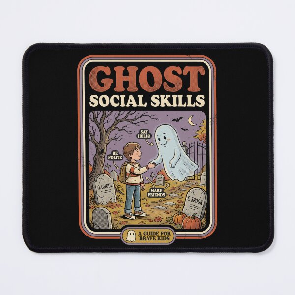 Item preview, Ghost Social Skills - Cute Vintage Halloween designed and sold by dudelinart.