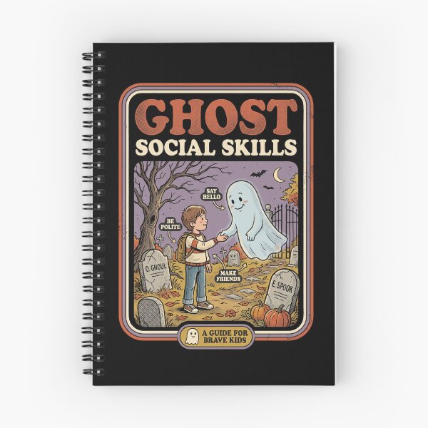 Item preview, Ghost Social Skills - Cute Vintage Halloween designed and sold by dudelinart.