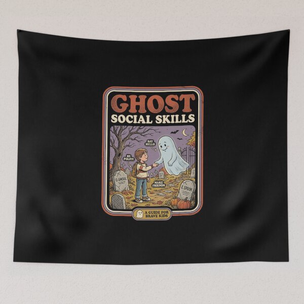 Item preview, Ghost Social Skills - Cute Vintage Halloween designed and sold by dudelinart.